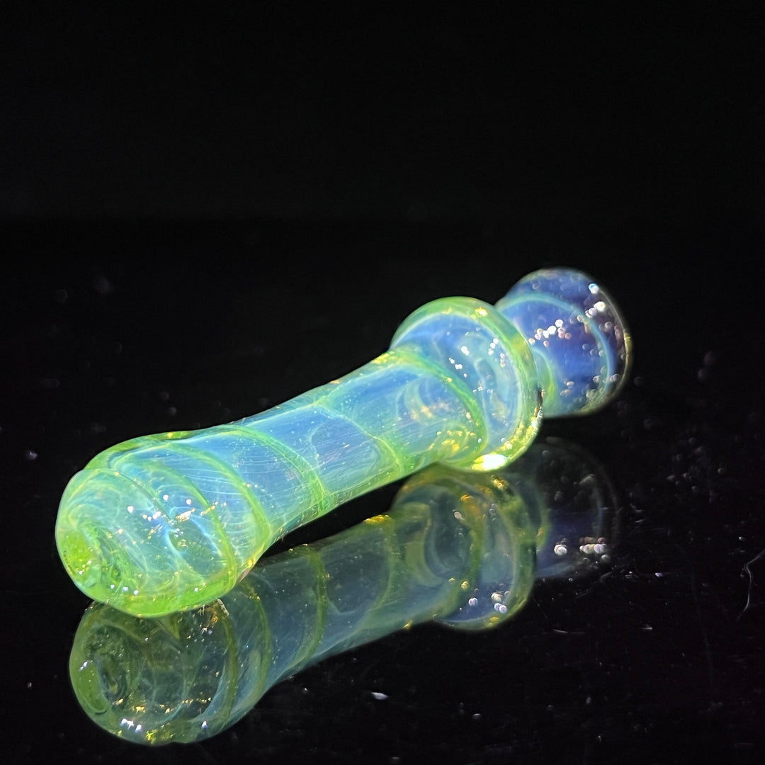 Green Slyme Coil Chillum Glass Pipe Schutz Glass   