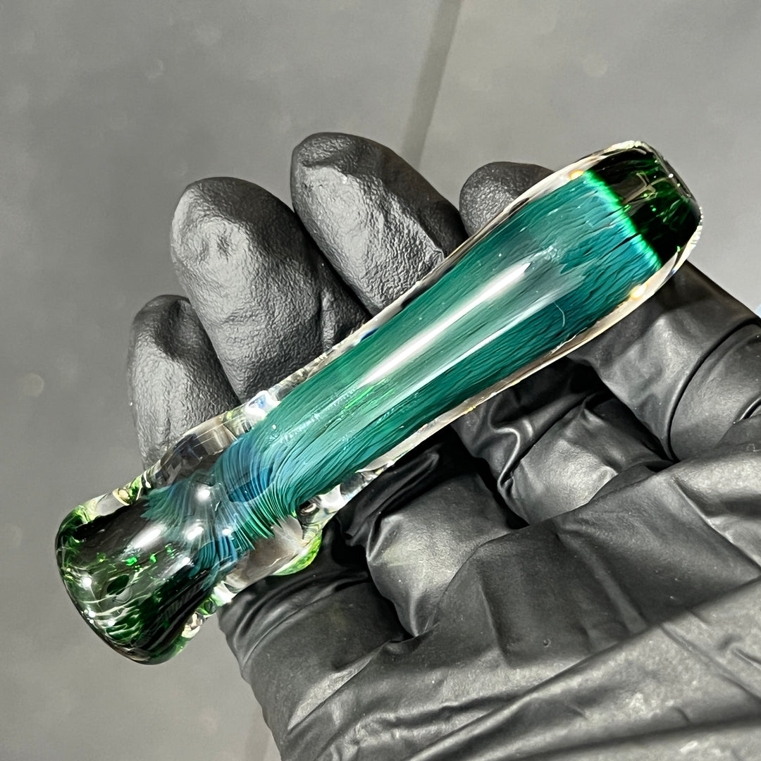 Thick Exp Green Chillum Glass Pipe Chuck Glass