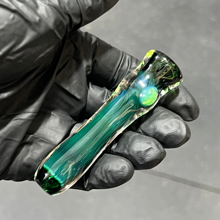 Thick Exp Green Chillum Glass Pipe Chuck Glass