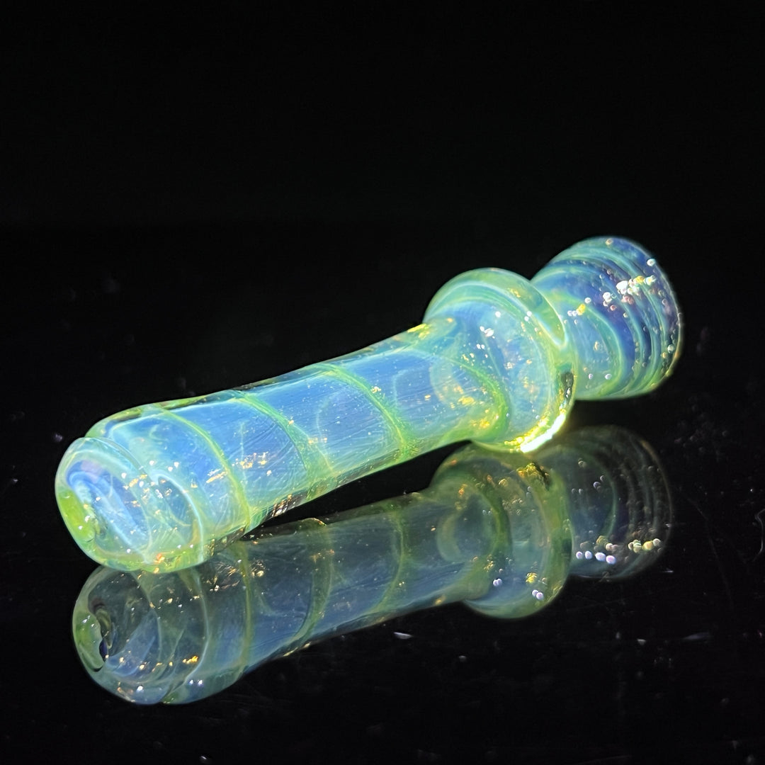 Green Slyme Coil Chillum Glass Pipe Schutz Glass   