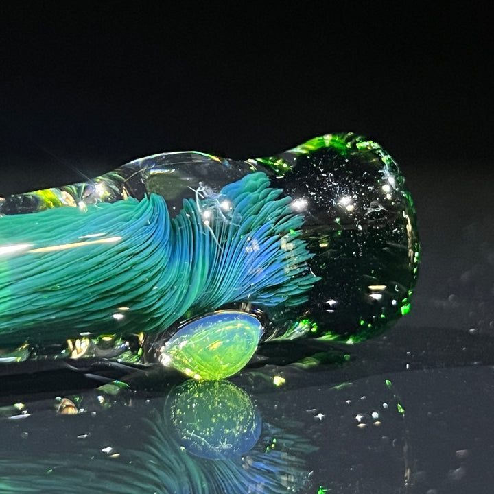 Thick Exp Green Chillum Glass Pipe Chuck Glass