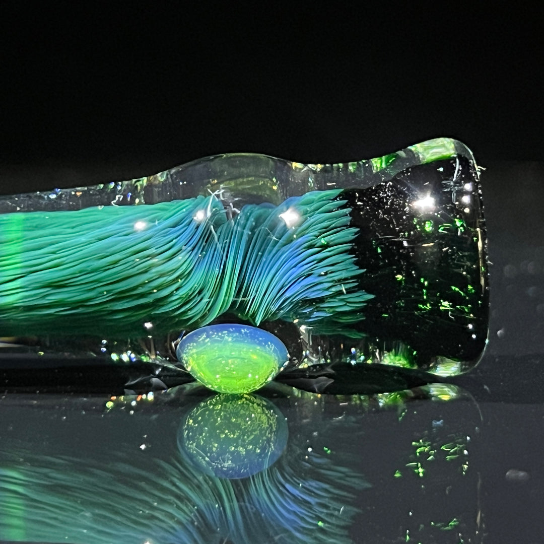 Thick Exp Green Chillum Glass Pipe Chuck Glass