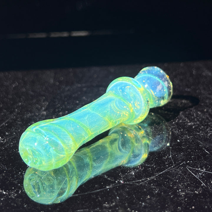 Green Slyme Coil Chillum Glass Pipe Schutz Glass   