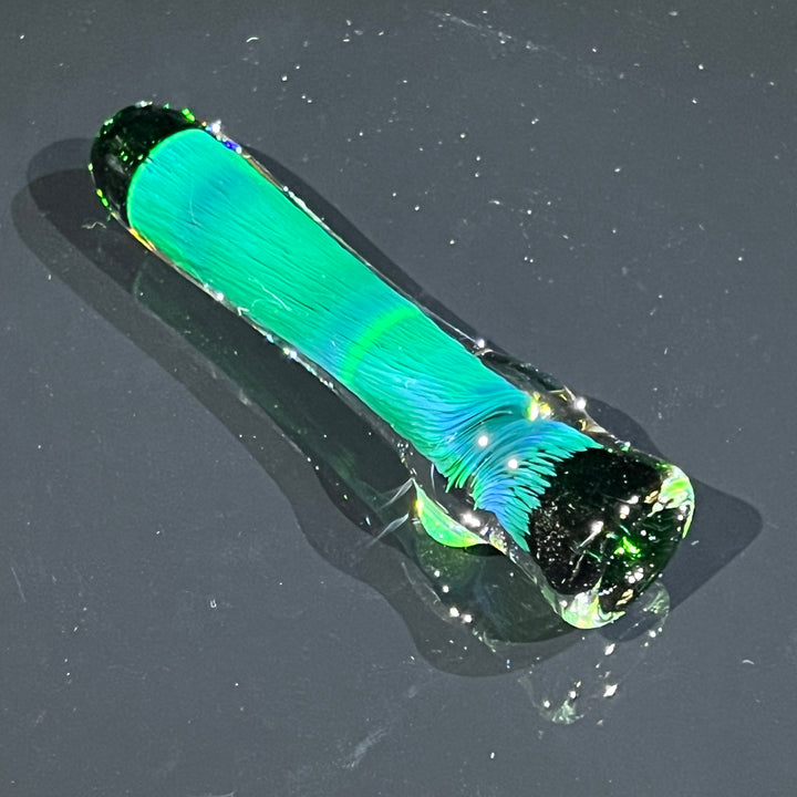 Thick Exp Green Chillum Glass Pipe Chuck Glass