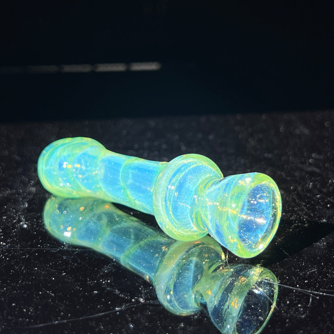 Green Slyme Coil Chillum Glass Pipe Schutz Glass   