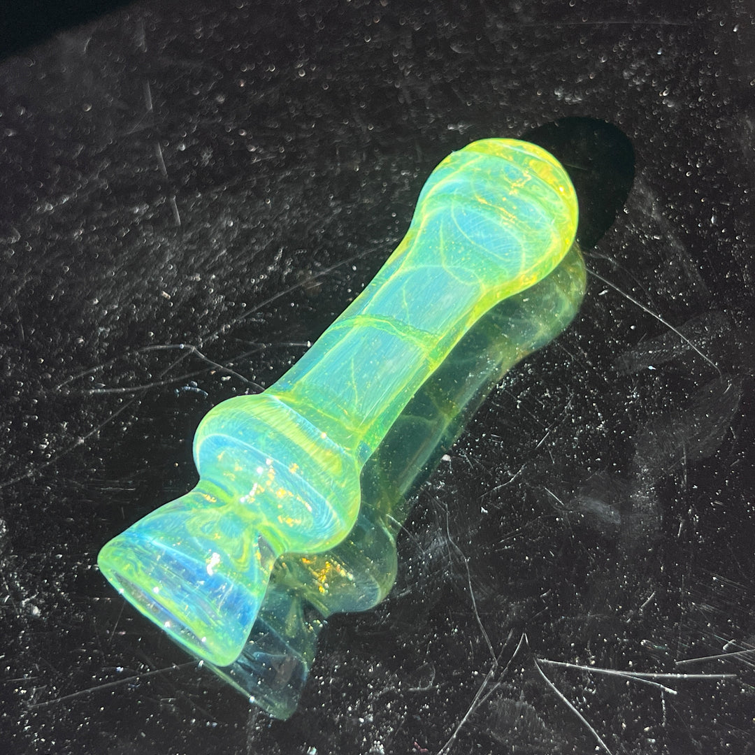 Green Slyme Coil Chillum Glass Pipe Schutz Glass   