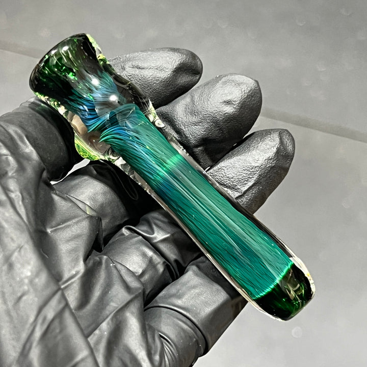 Thick Exp Green Chillum Glass Pipe Chuck Glass