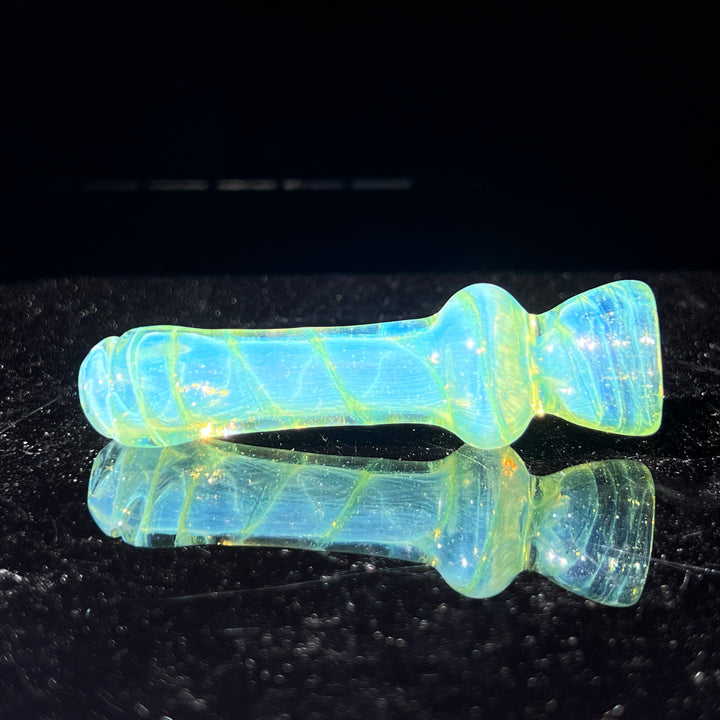 Green Slyme Coil Chillum Glass Pipe Schutz Glass   