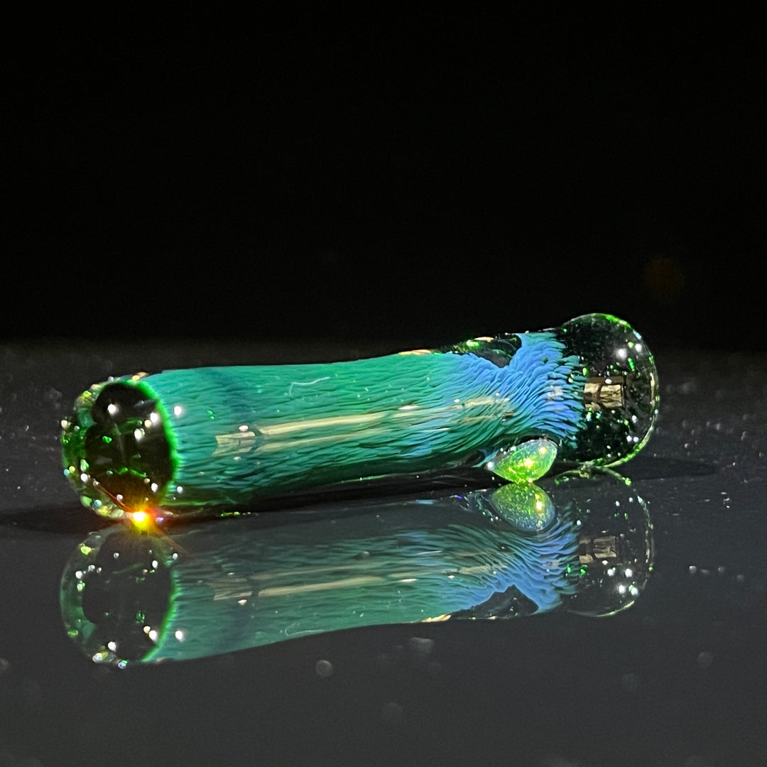 Thick Exp Green Chillum Glass Pipe Chuck Glass