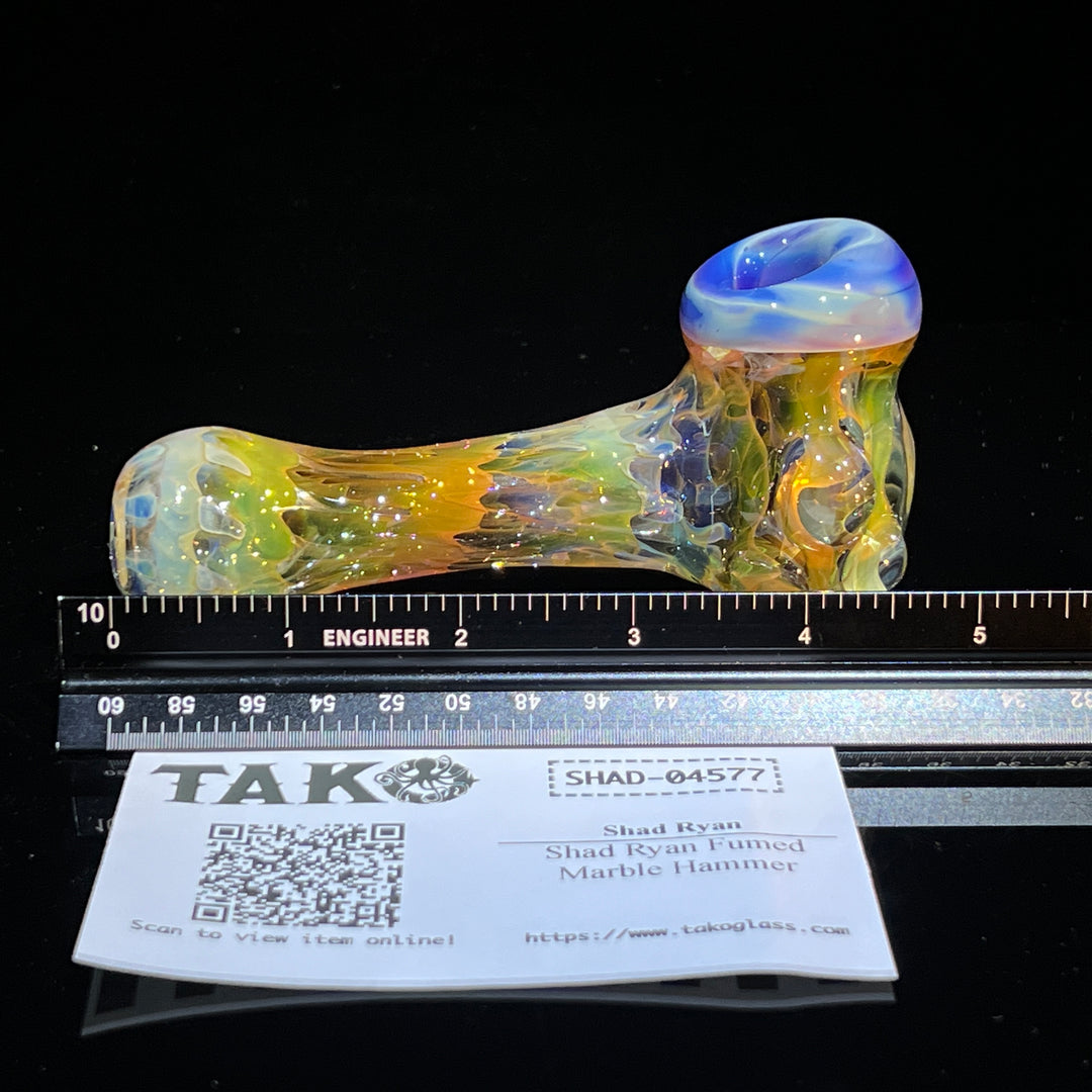 Shad Ryan Fumed Marble Hammer Glass Pipe Shad Ryan   