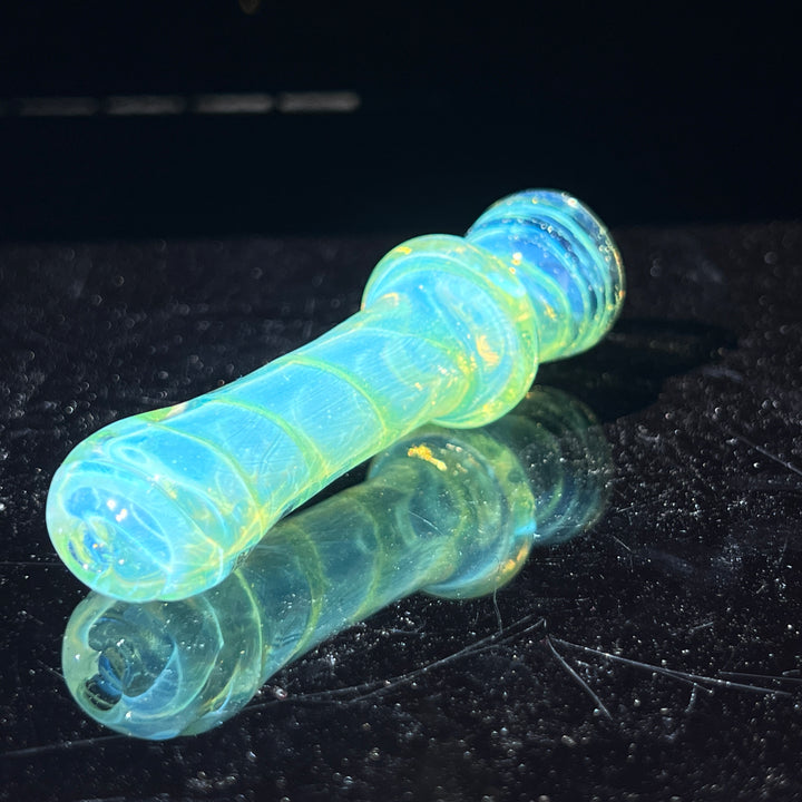 Green Slyme Coil Chillum Glass Pipe Schutz Glass   