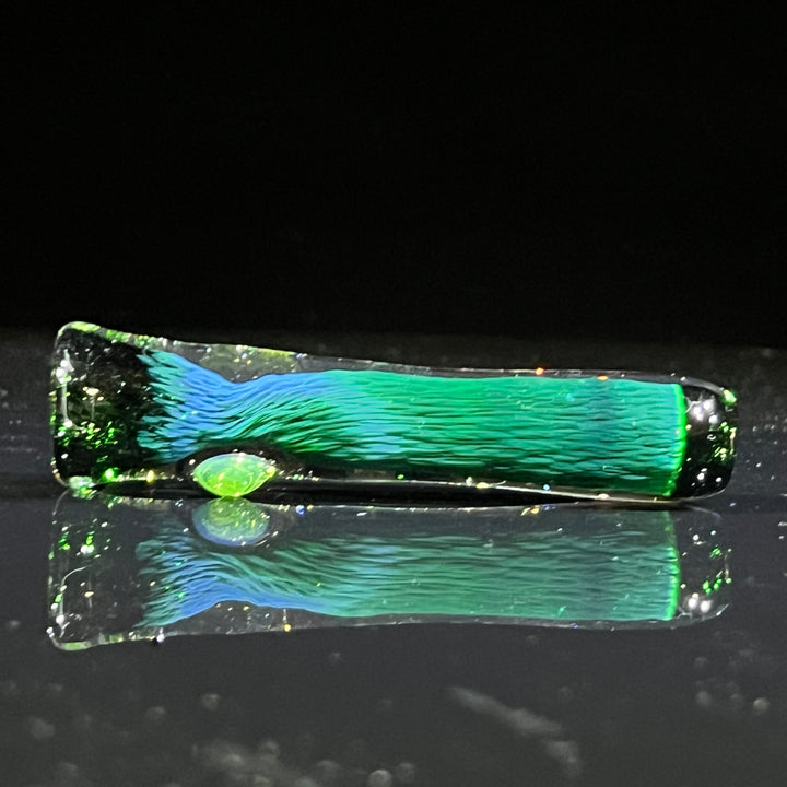 Thick Exp Green Chillum Glass Pipe Chuck Glass