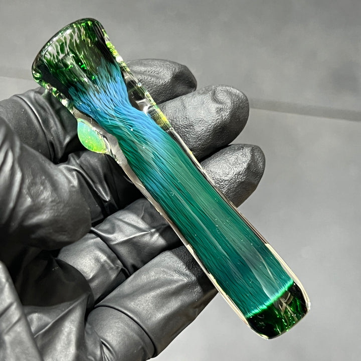 Thick Exp Green Chillum Glass Pipe Chuck Glass