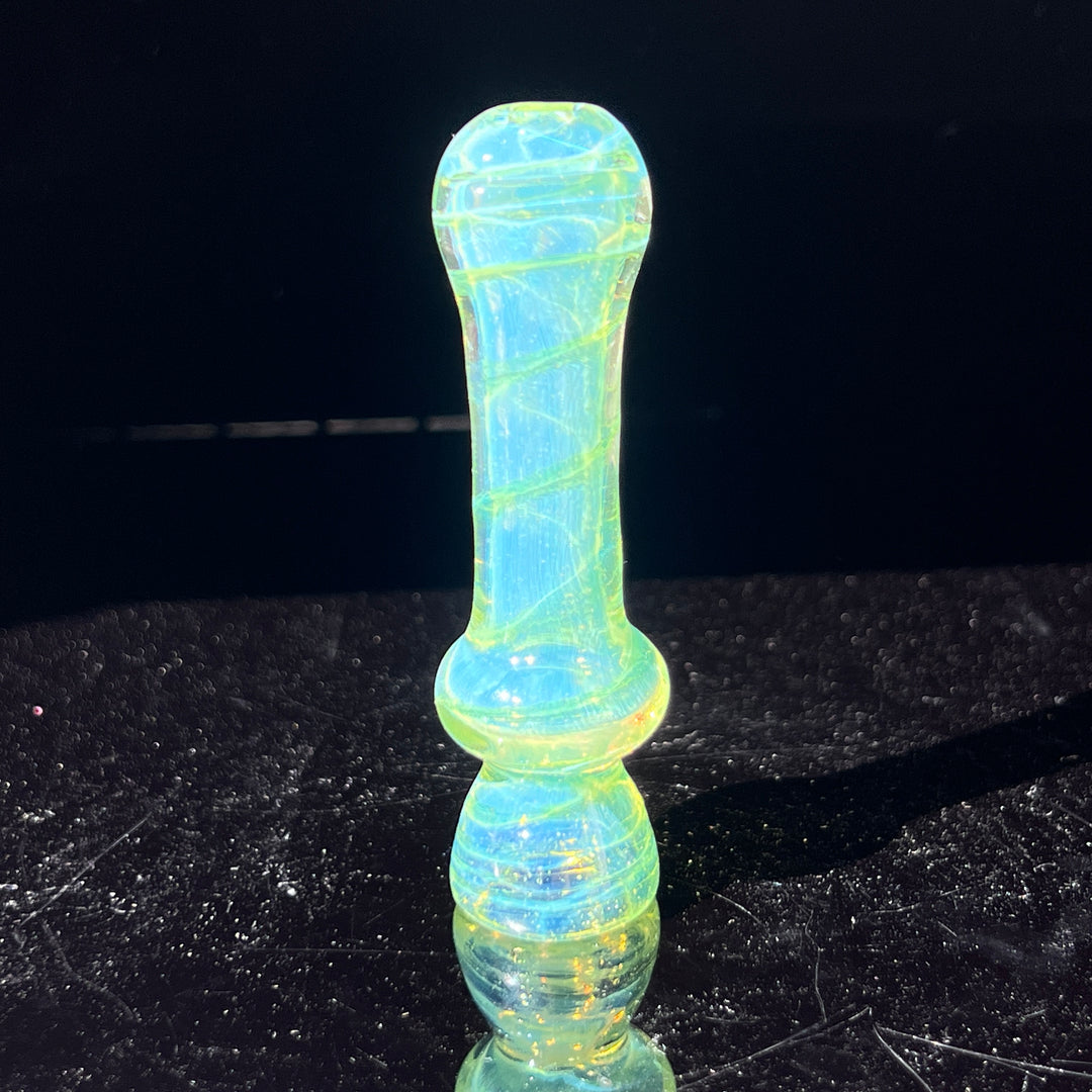 Green Slyme Coil Chillum Glass Pipe Schutz Glass   