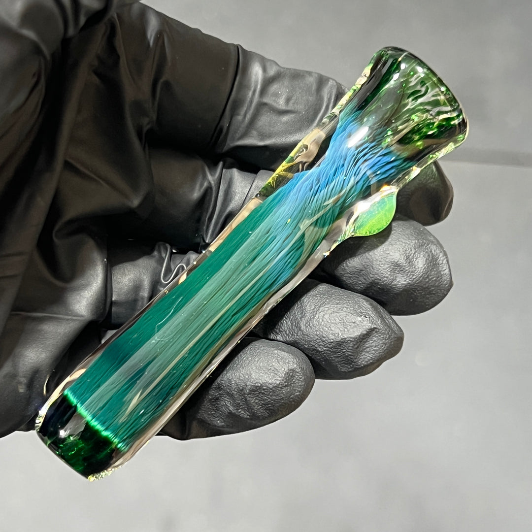 Thick Exp Green Chillum Glass Pipe Chuck Glass