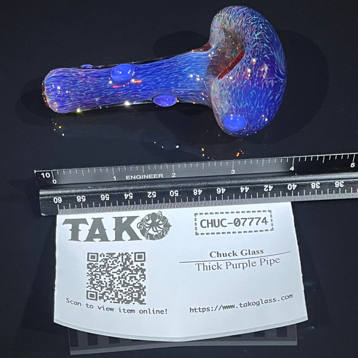 Thick Purple Pipe Glass Pipe Chuck Glass