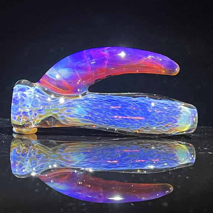 Purple Nebula Custom Chillum Whale Horn Glass Pipe Tako Glass   