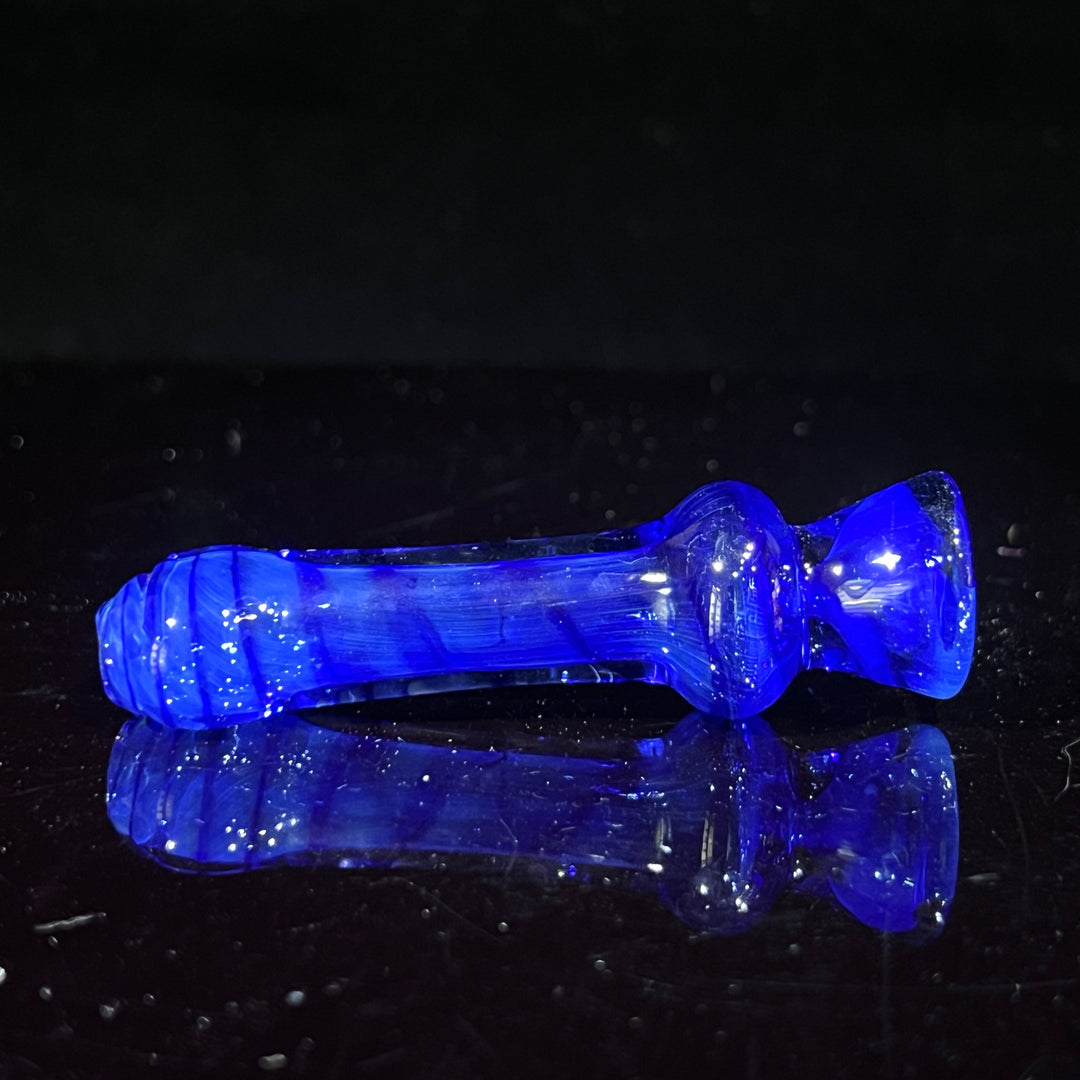 Tahoe Blue Coil Chillum Glass Pipe Schutz Glass   