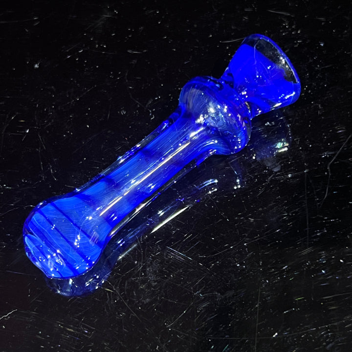 Tahoe Blue Coil Chillum Glass Pipe Schutz Glass   