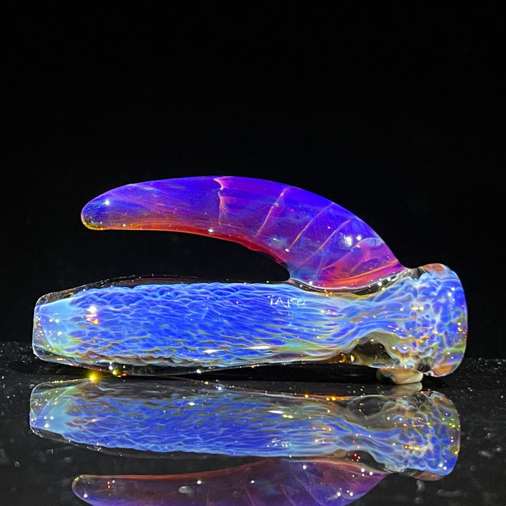 Purple Nebula Custom Chillum Whale Horn Glass Pipe Tako Glass   