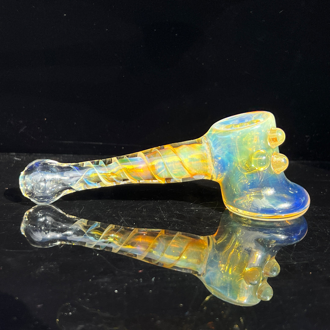 Silver Fumed Hash Hammer Glass Pipe Crondo Glassics   