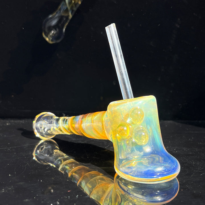 Silver Fumed Hash Hammer Glass Pipe Crondo Glassics   