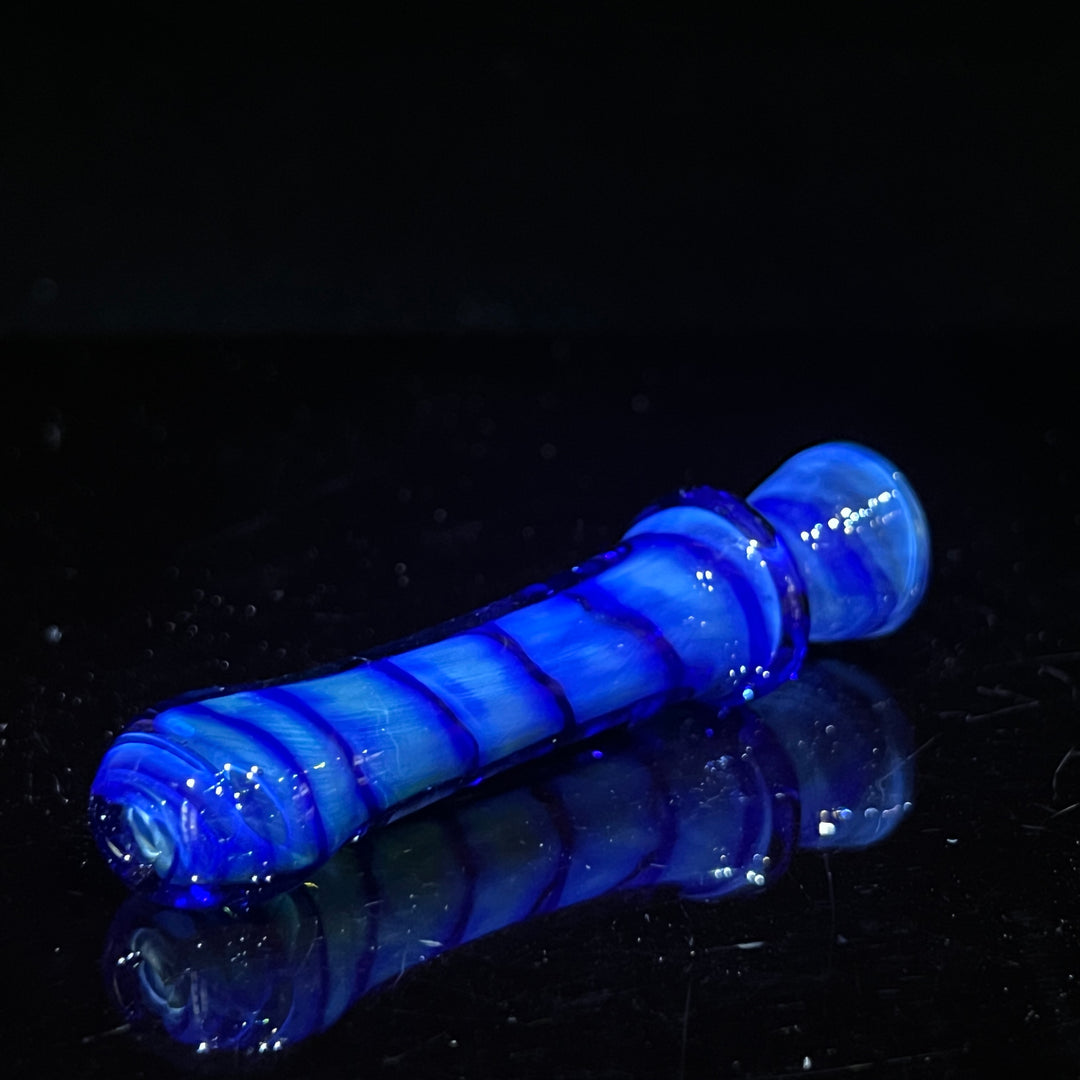 Tahoe Blue Coil Chillum Glass Pipe Schutz Glass   