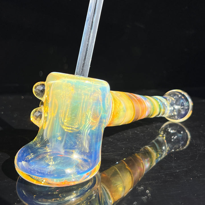 Silver Fumed Hash Hammer Glass Pipe Crondo Glassics   