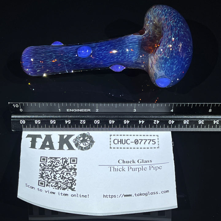 Thick Purple Pipe Glass Pipe Chuck Glass