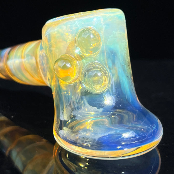 Silver Fumed Hash Hammer Glass Pipe Crondo Glassics   