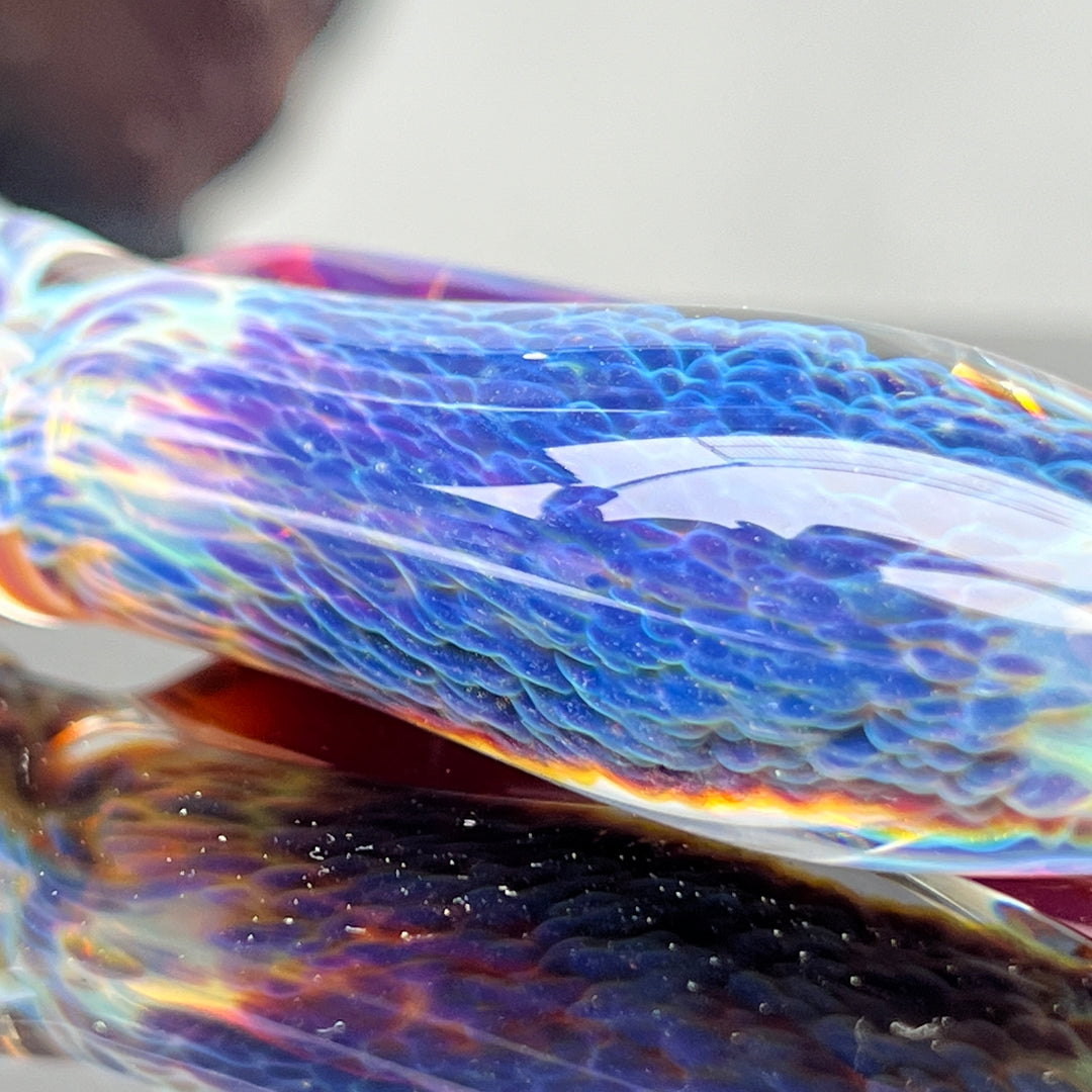 Purple Nebula Custom Chillum Whale Horn Glass Pipe Tako Glass   