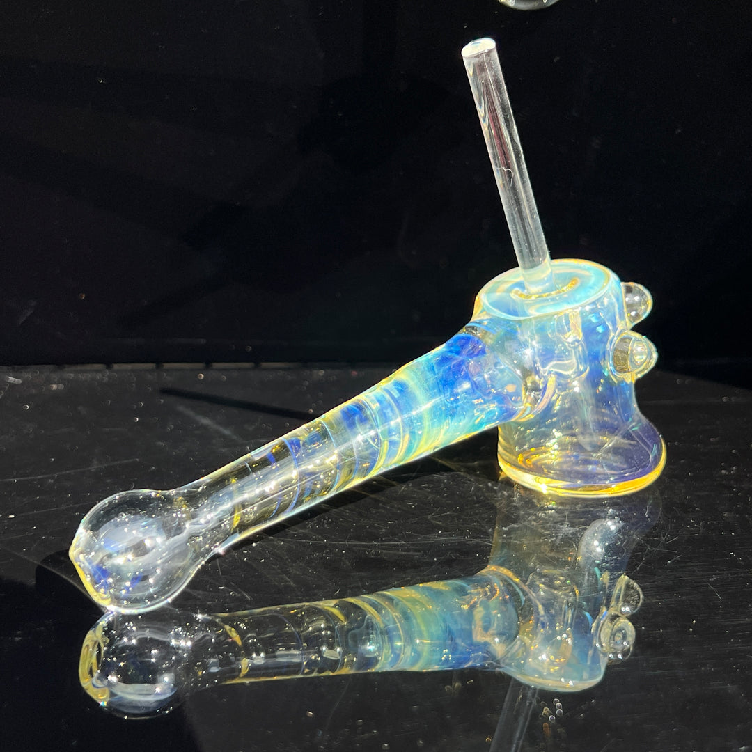 Silver Fumed Hash Hammer Glass Pipe Crondo Glassics   