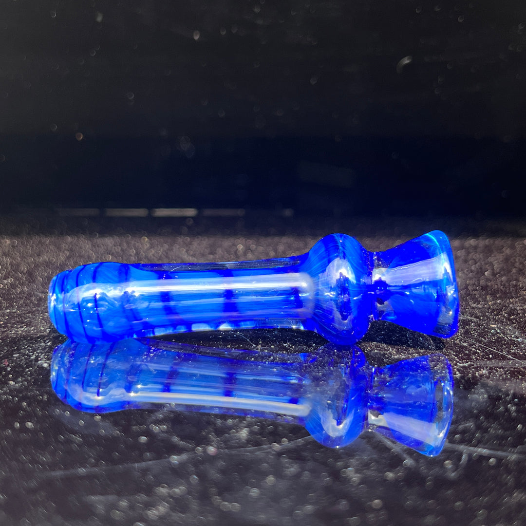 Tahoe Blue Coil Chillum Glass Pipe Schutz Glass   