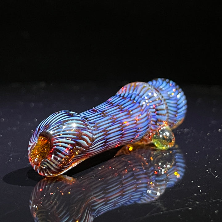 Snakeskin Bat Small Glass Pipe Firekist Glass   