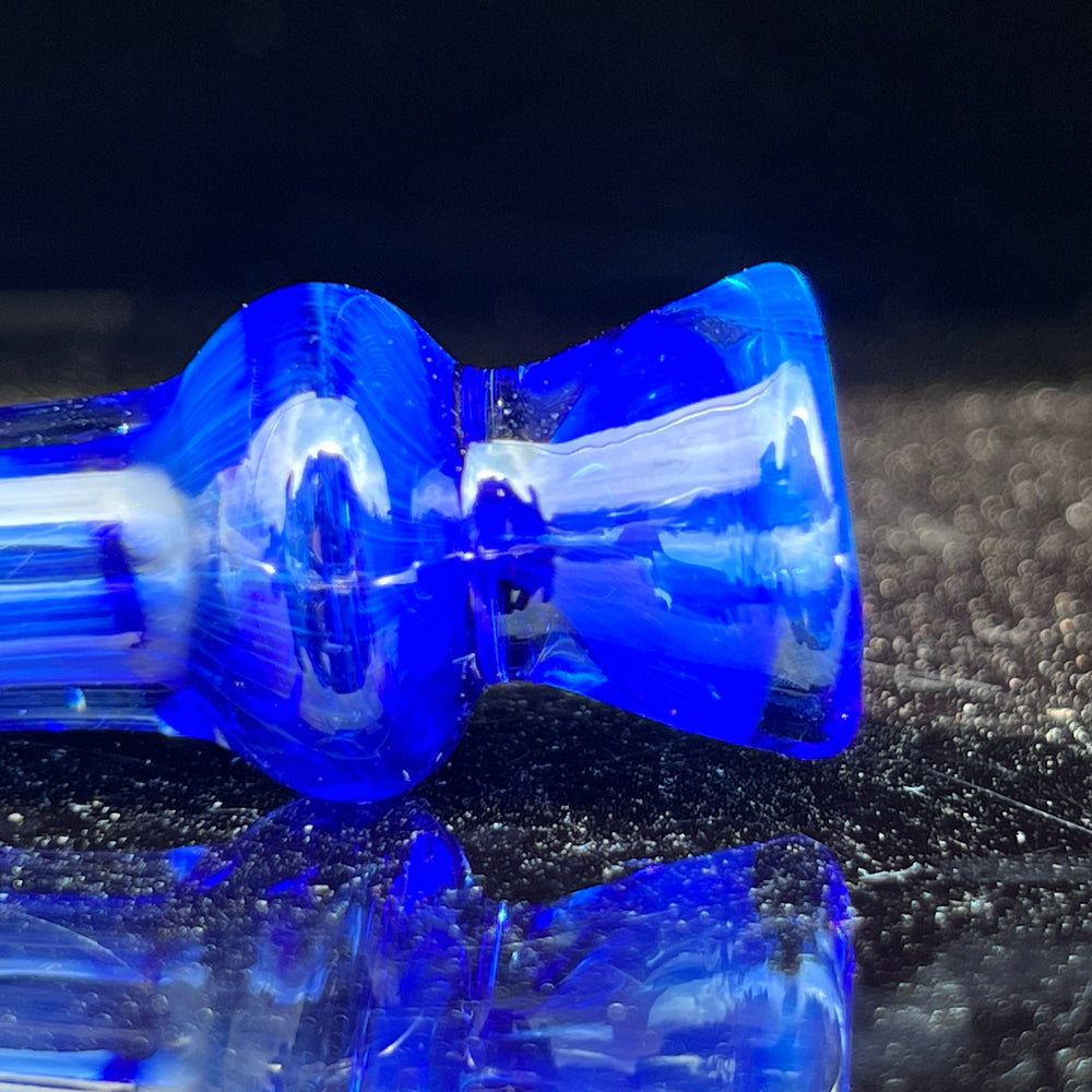 Tahoe Blue Coil Chillum Glass Pipe Schutz Glass   