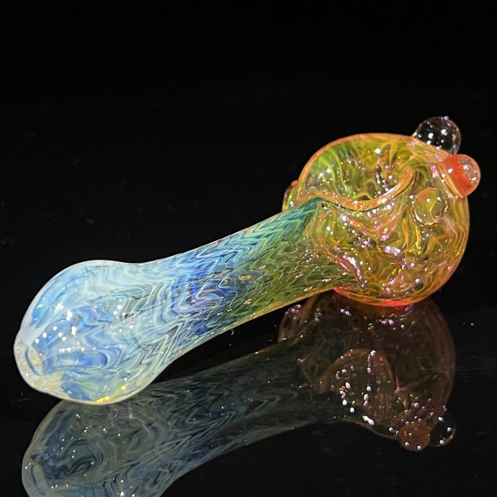 Wrap N Rake Fume Spoon Glass Pipe KRA Glass   