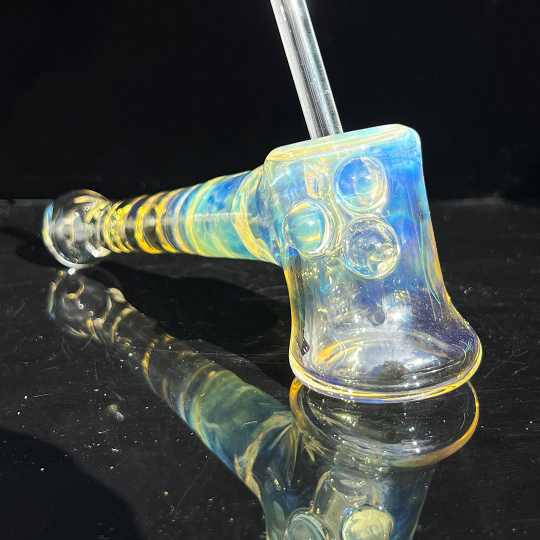 Silver Fumed Hash Hammer Glass Pipe Crondo Glassics   