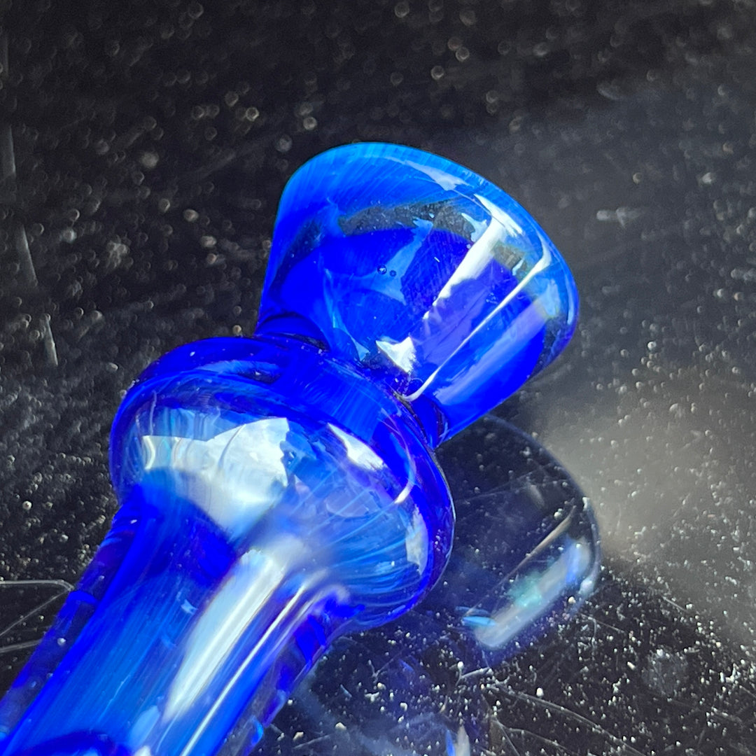 Tahoe Blue Coil Chillum Glass Pipe Schutz Glass   