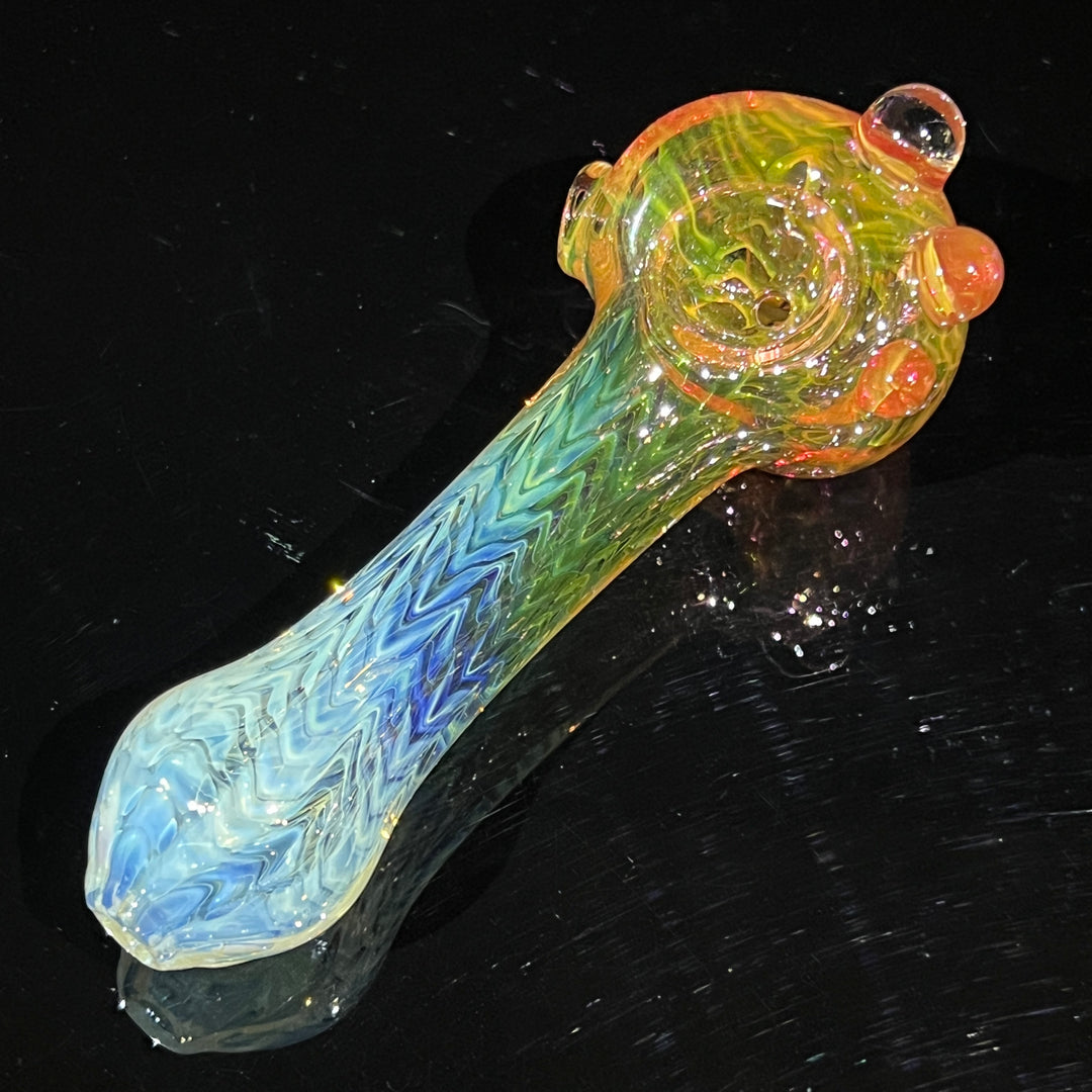 Wrap N Rake Fume Spoon Glass Pipe KRA Glass   