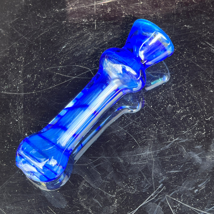 Tahoe Blue Coil Chillum Glass Pipe Schutz Glass   