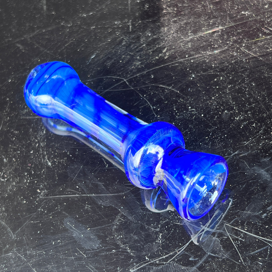 Tahoe Blue Coil Chillum Glass Pipe Schutz Glass   