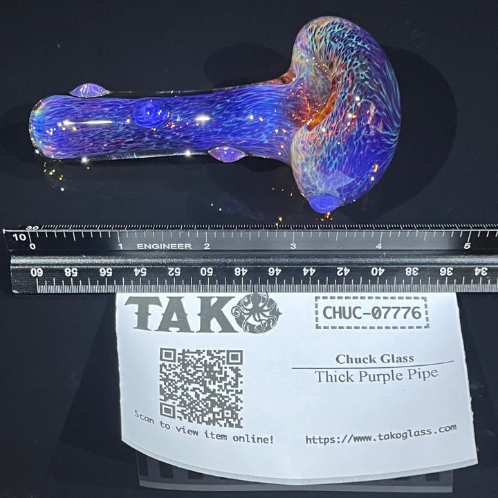 Thick Purple Pipe Glass Pipe Chuck Glass