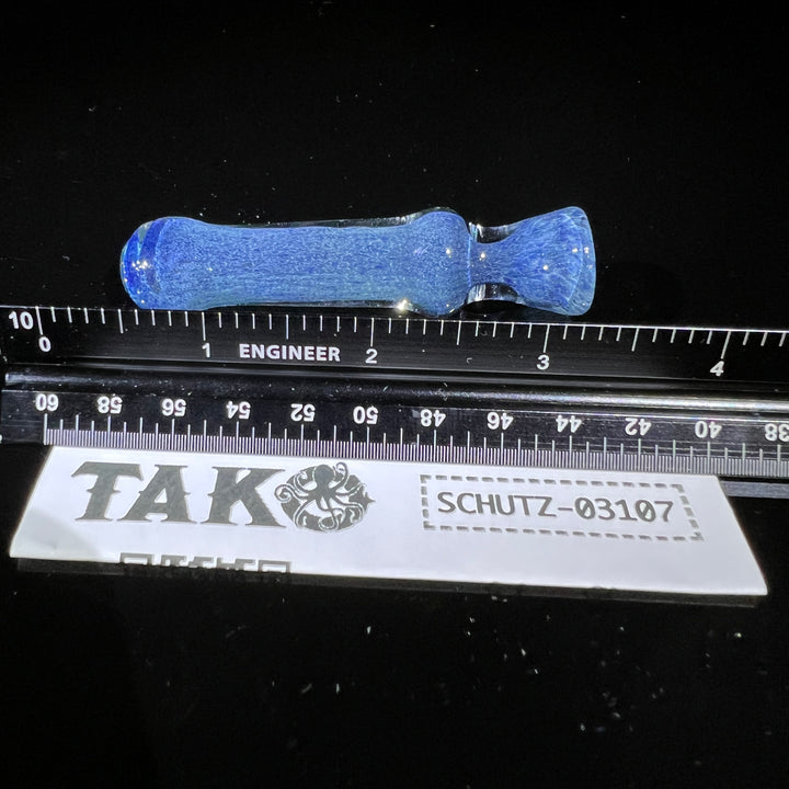 Salish Blue Chillum Glass Pipe Schutz Glass   