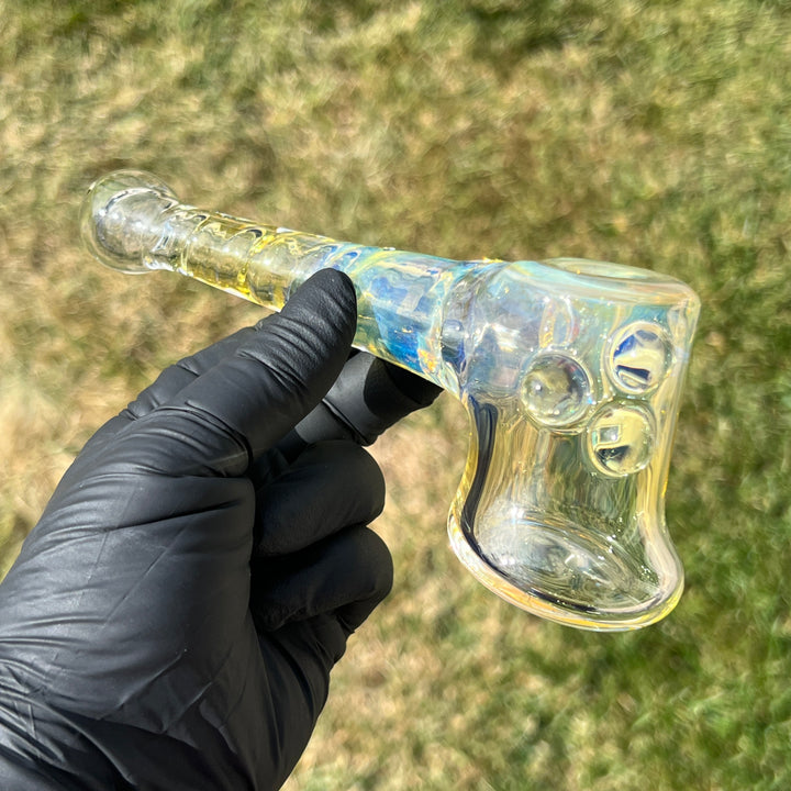 Silver Fumed Hash Hammer Glass Pipe Crondo Glassics   