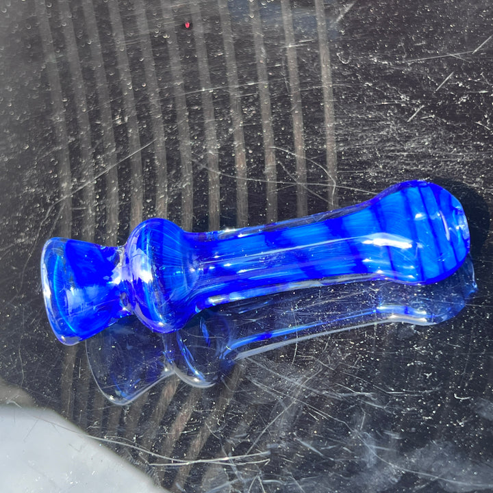 Tahoe Blue Coil Chillum Glass Pipe Schutz Glass   