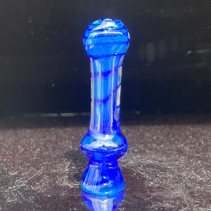 Tahoe Blue Coil Chillum Glass Pipe Schutz Glass   