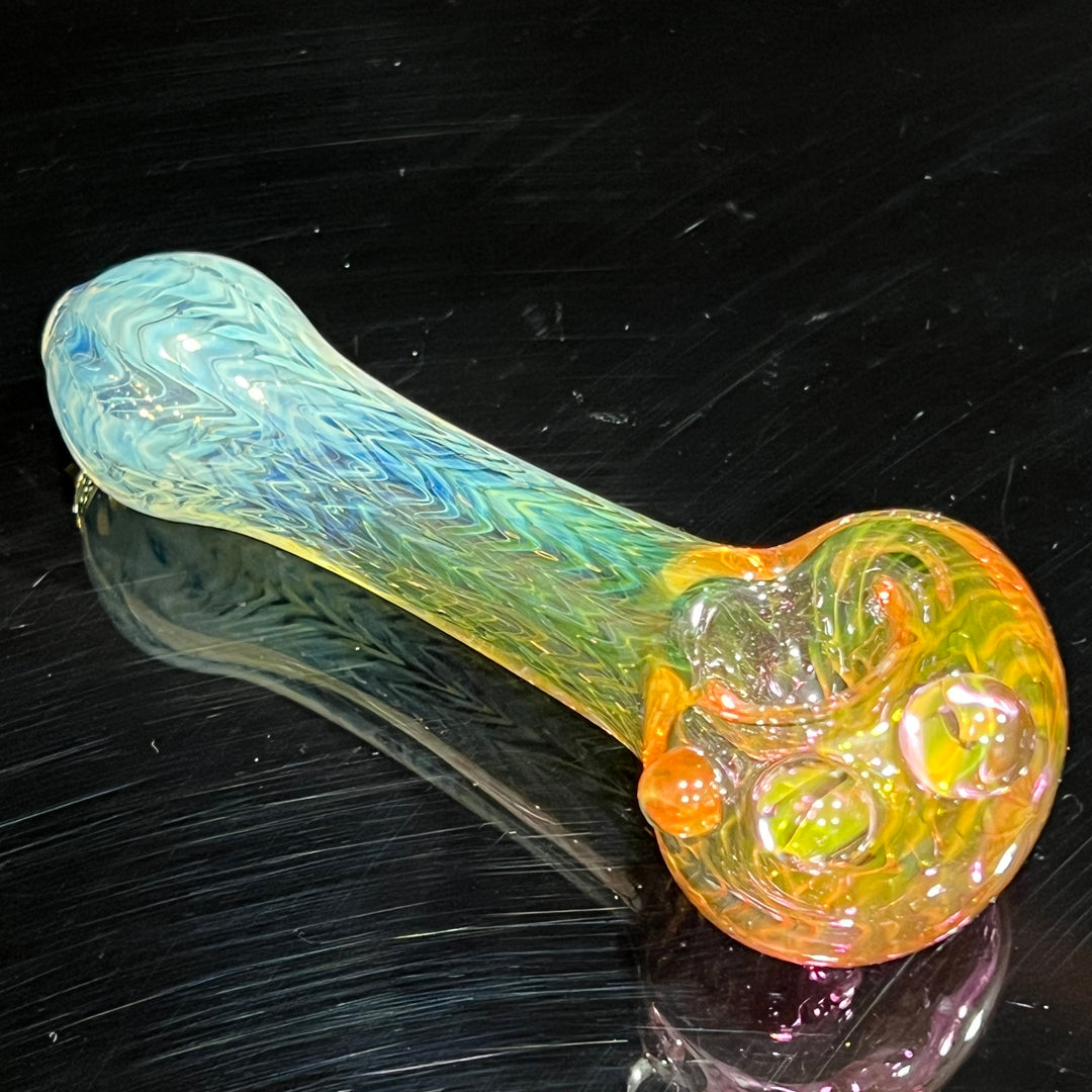 Wrap N Rake Fume Spoon Glass Pipe KRA Glass   