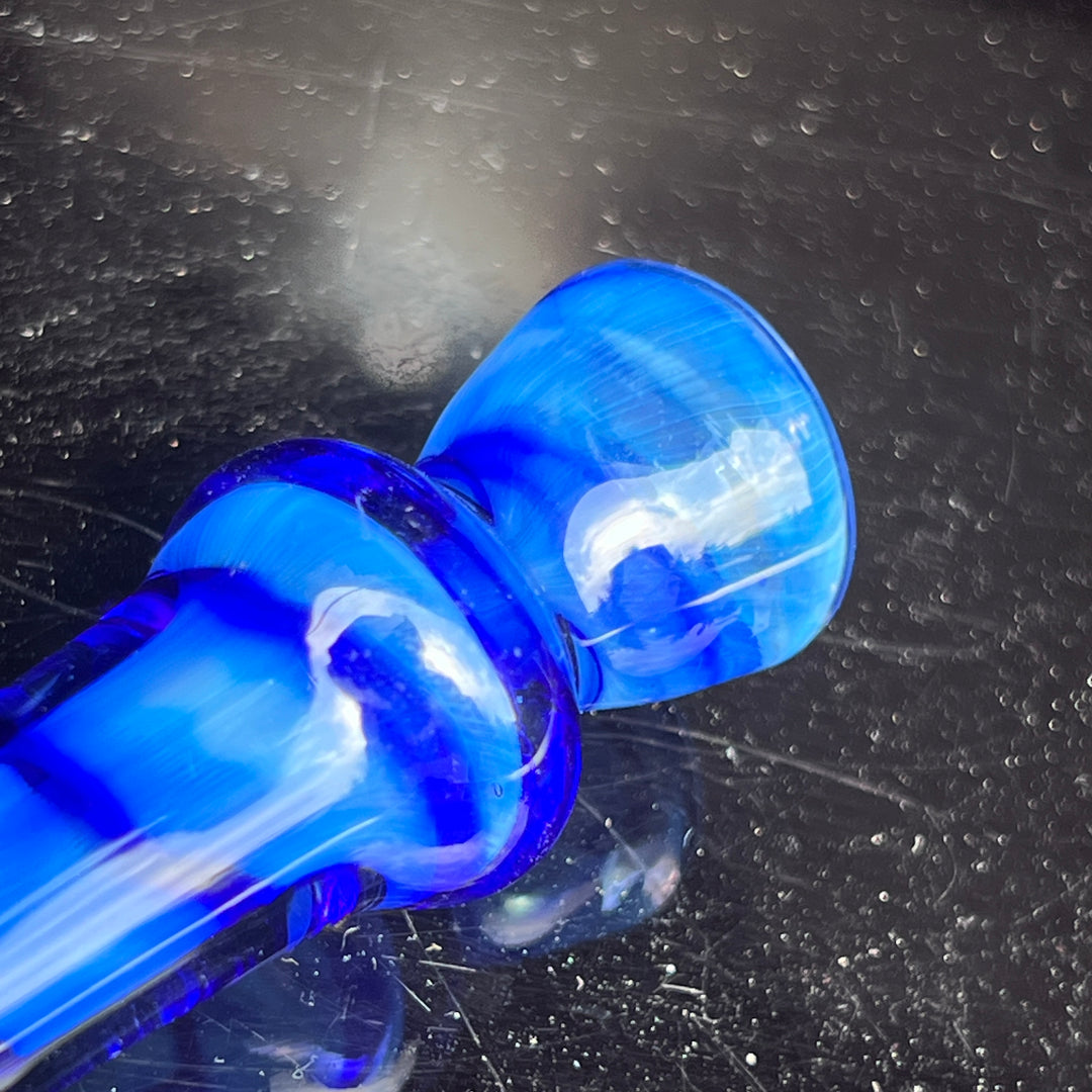 Tahoe Blue Coil Chillum Glass Pipe Schutz Glass   