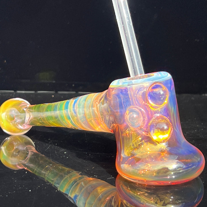 Gold Fumed Hash Hammer Glass Pipe Crondo Glassics   