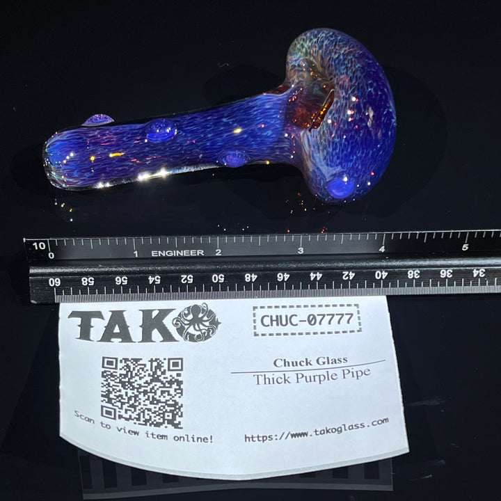 Thick Purple Pipe Glass Pipe Chuck Glass